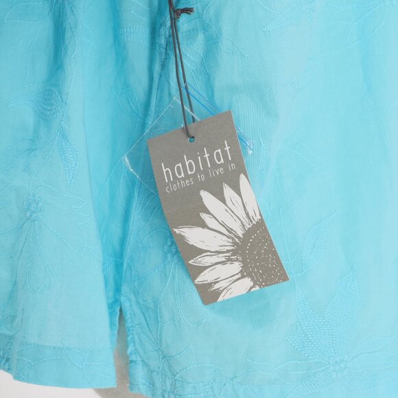 NWT HABITAT Floral Embroidery Romance Shirt Top in Malibu Size S - Picture 8 of 10